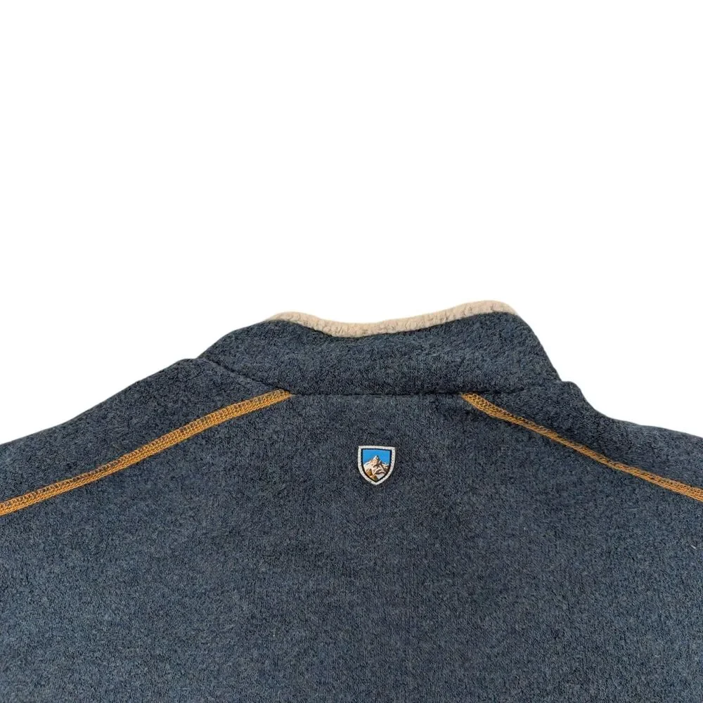 Kuhl Alfpaca Fleece‎ Pullover Jacket Men’s Medium Blue 1/4 Zip Classic Fit